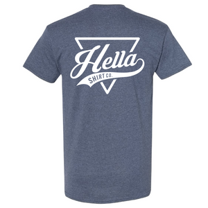 Signature Hella Shirt Co. Heather Navy - Hella Shirt Co. 