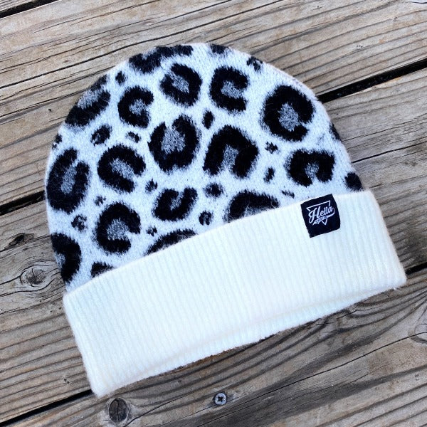 leopard print beanie